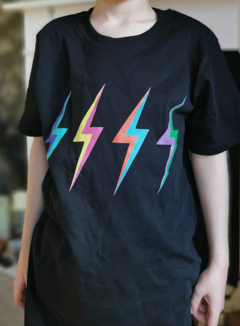 'Thunderstruck' Kids Organic Tee by stray funk design