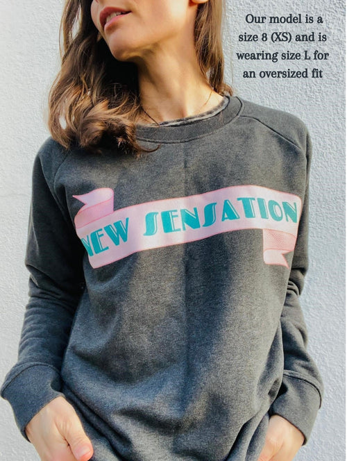 'New Sensation' Organic Sweatshirt by stray funk design