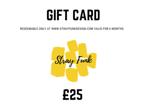 stray funk design gift card