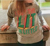 'I Puy The Lit in Little' Organic Kids Sweatshirt by stray funk design