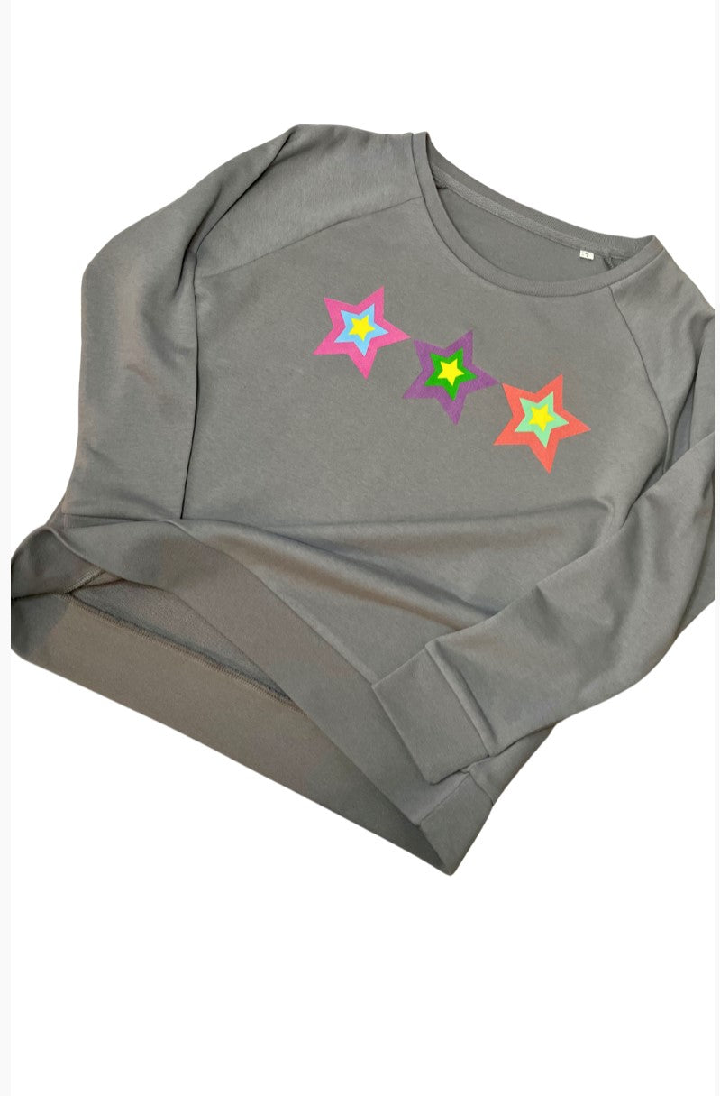 'Shining Star' Organic Terry Sweatshirt by stray funk design