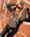 'Thunderstruck' Organic Sweatshirt by stray funk design