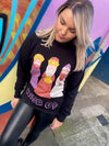 Wise Up Organic Christmas Jumper by stray funk design