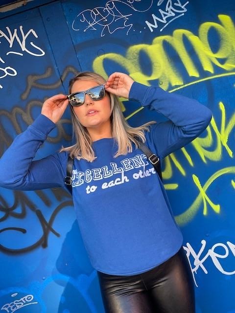 'Be Excellent To Each other' Organic Sweatshirt by Stray Funk Design