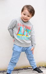 'I Puy The Lit in Little' Organic Kids Sweatshirt by stray funk design