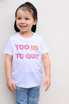 'Too Lit To Quit' Kids Organic Tee by stray funk design