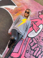 'Lightning' Organic Sweatshirt by stray funk design