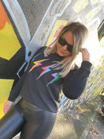 'Thunderstruck' Organic Sweatshirt by stray funk design