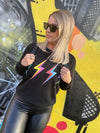 'Thunderstruck' Organic Sweatshirt by stray funk design