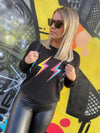 'Thunderstruck' Organic Sweatshirt by stray funk design