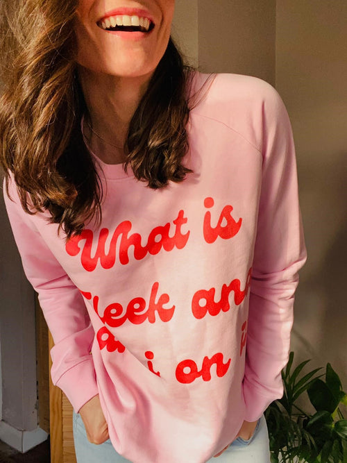 'What is Fleek' Organic Sweatshirt BY STRAY FUNK DESIGN